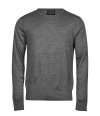 T6000 6000 Tee Jays Merino Blend Crew Neck Sweater Grey melange colour image